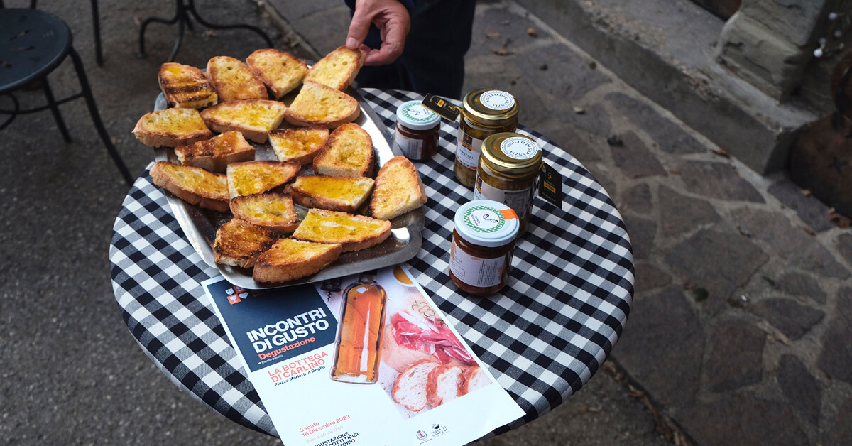 Degustazione presso la bottega di Carlino