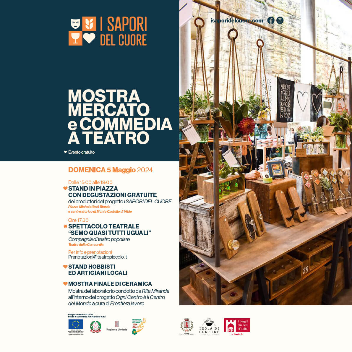 Mostra mercato e Commedia a Teatro